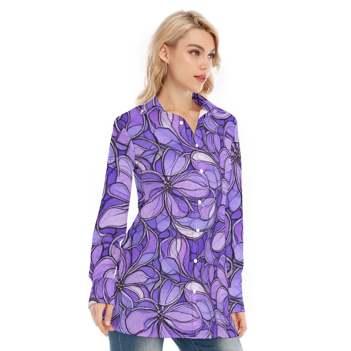 All-Over Print Women's Long Shirt