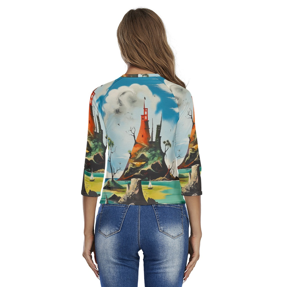 All-Over Print Women's Raglan Sleeves T-shirts