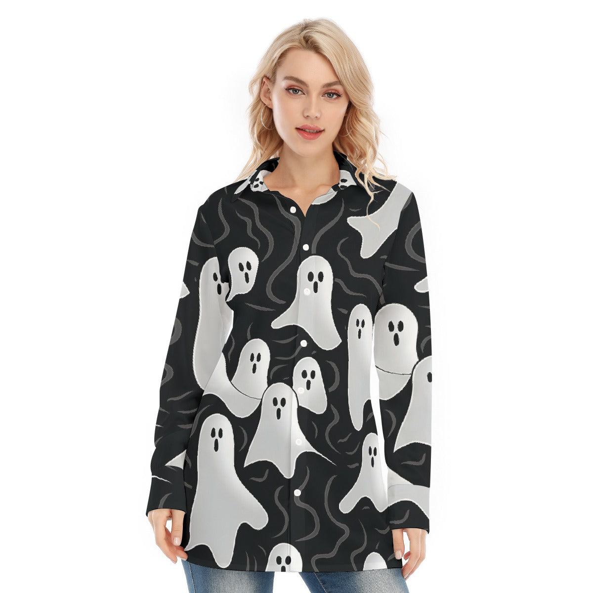 All-Over Print Women's Long Shirt