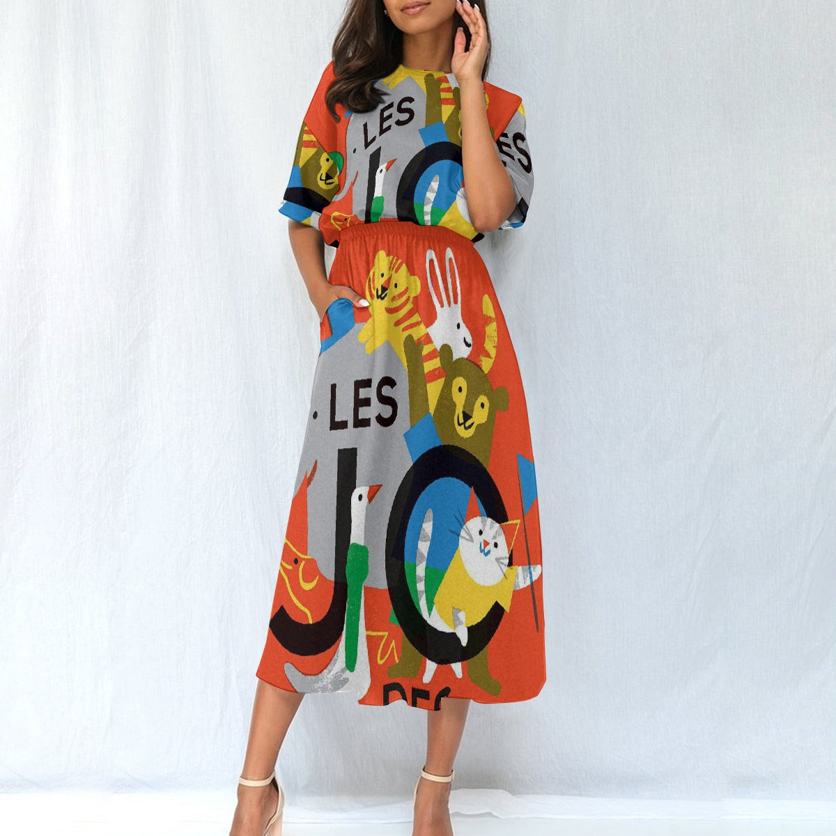 All-Over Print Women's Elastic Waist Dress