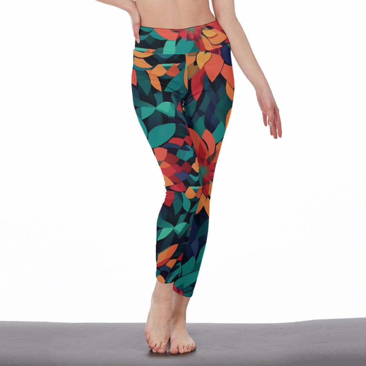 All-Over Print Women's High Waist Leggings | Side Stitch Closure