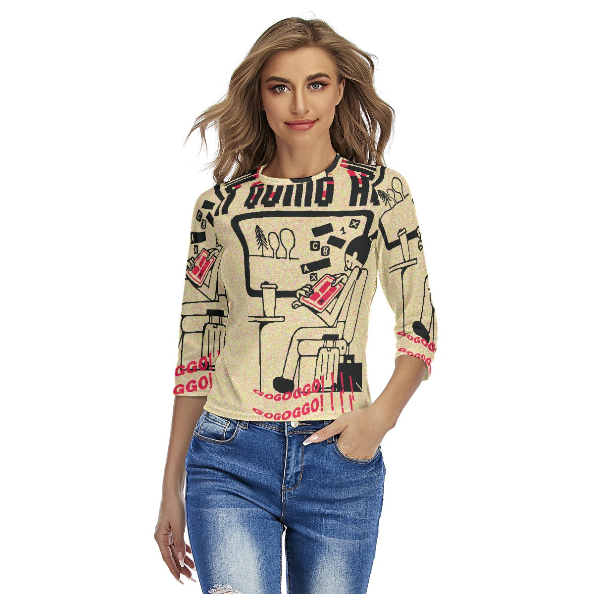 All-Over Print Women's Raglan Sleeves T-shirts