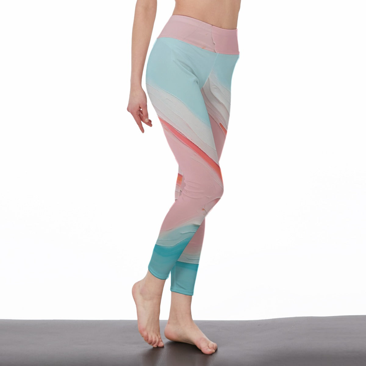 All-Over Print Women's High Waist Leggings | Side Stitch Closure