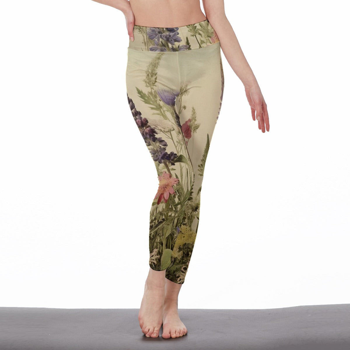 All-Over Print Women's High Waist Leggings | Side Stitch Closure