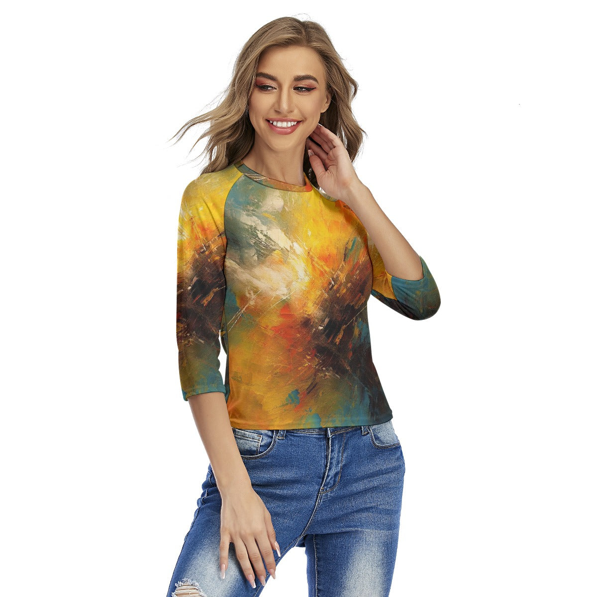 All-Over Print Women's Raglan Sleeves T-shirts