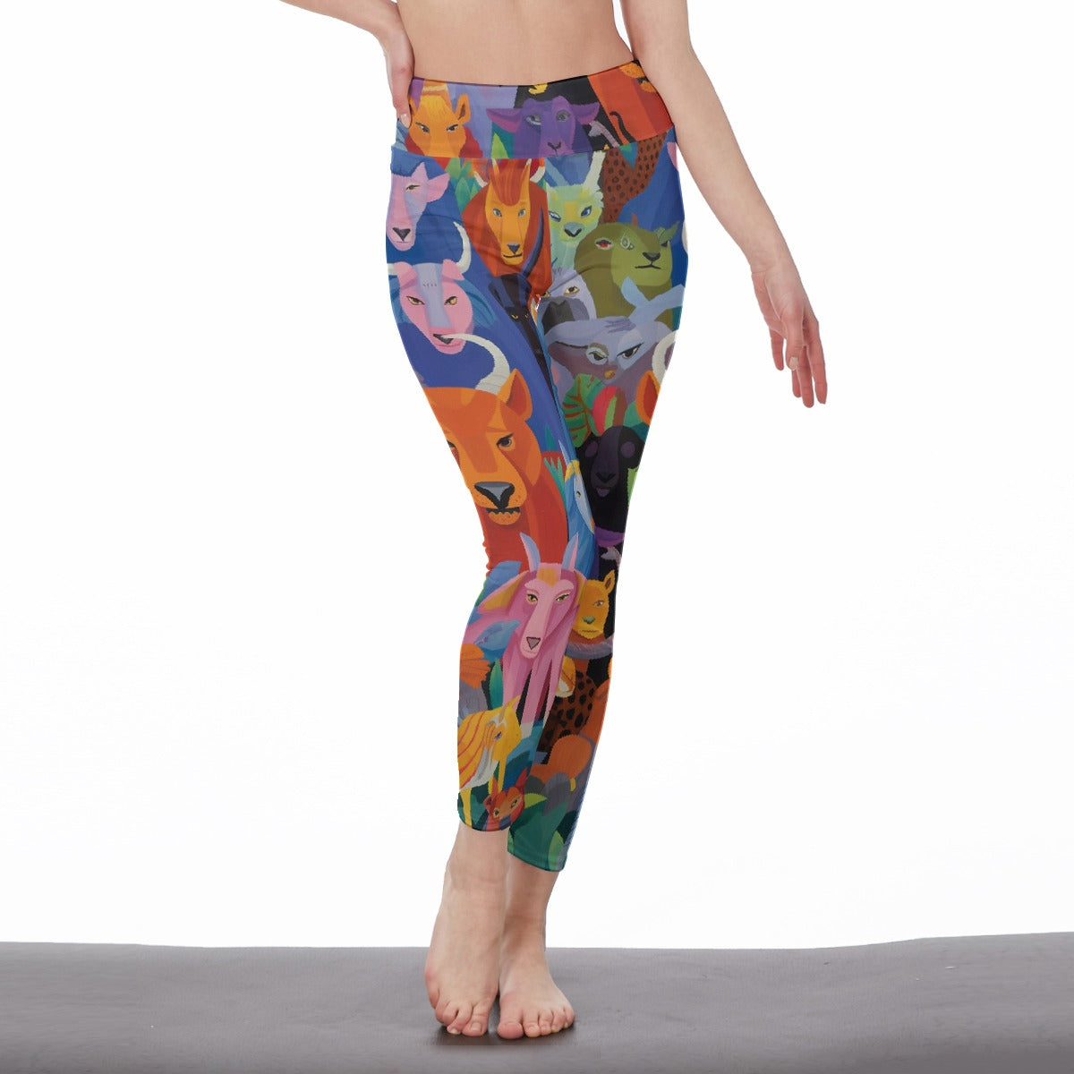 All-Over Print Women's High Waist Leggings | Side Stitch Closure