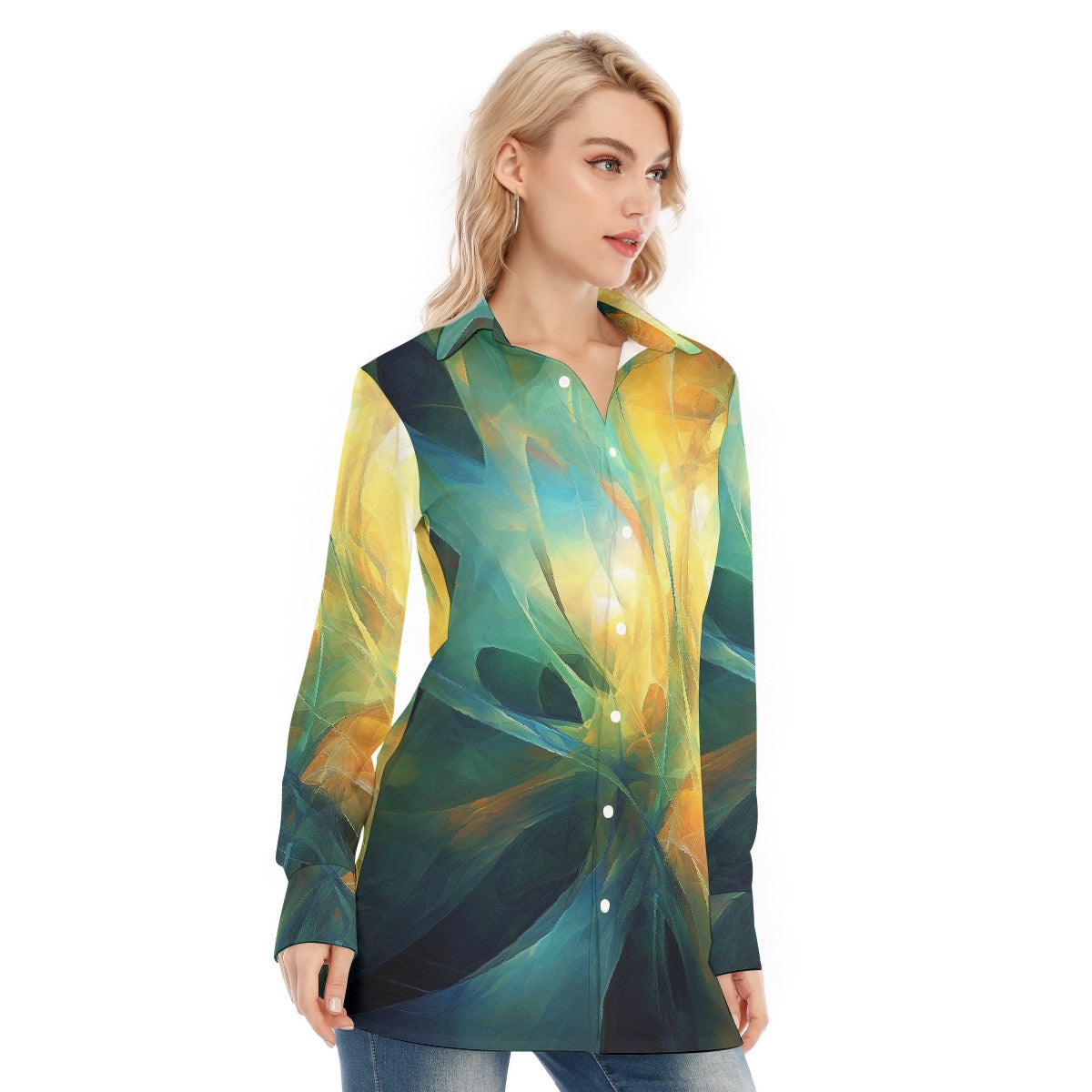 All-Over Print Women's Long Shirt