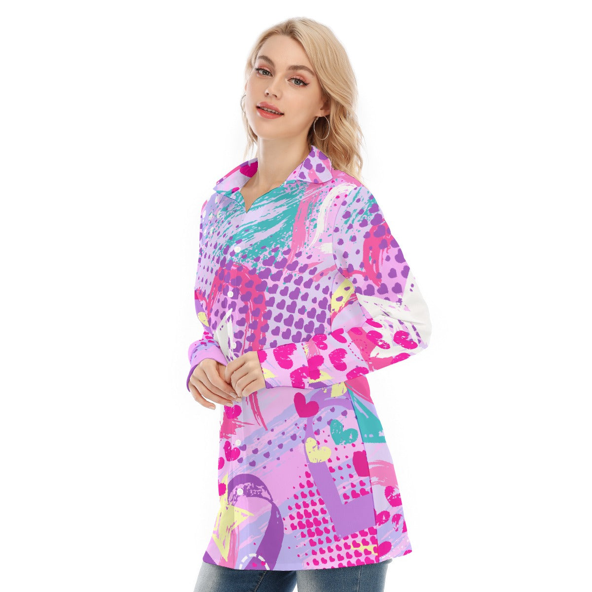 All-Over Print Women's Long Shirt