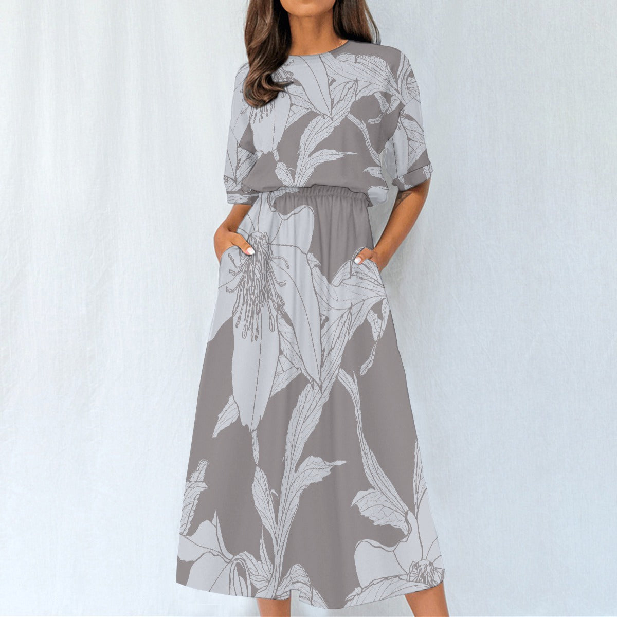 All-Over Print Women's Elastic Waist Dress