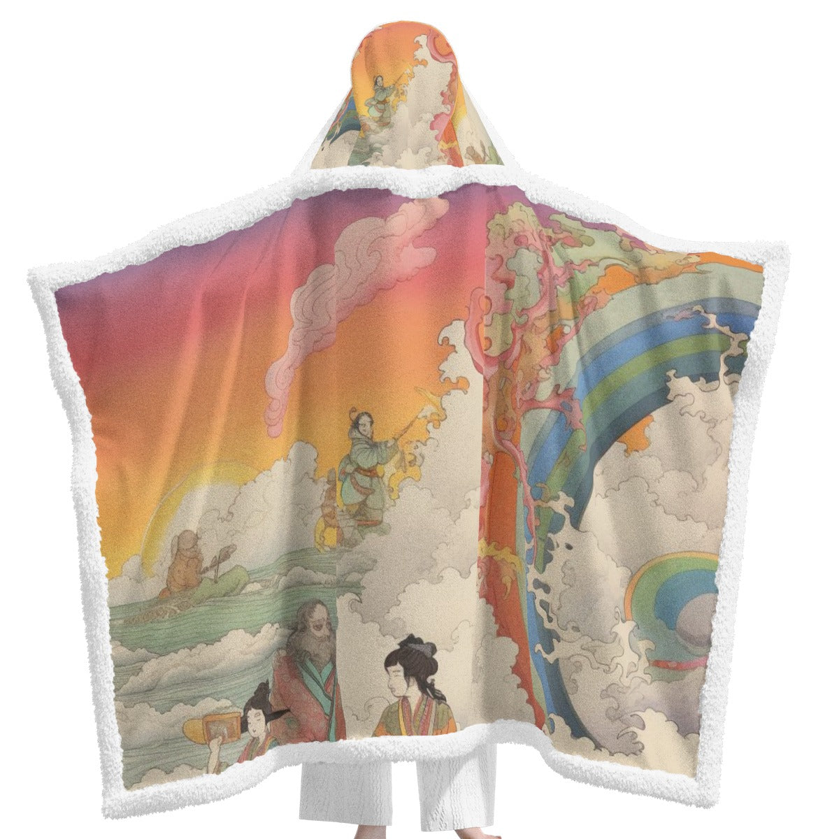 All-Over Print Unisex Wearable Hooded Blanket