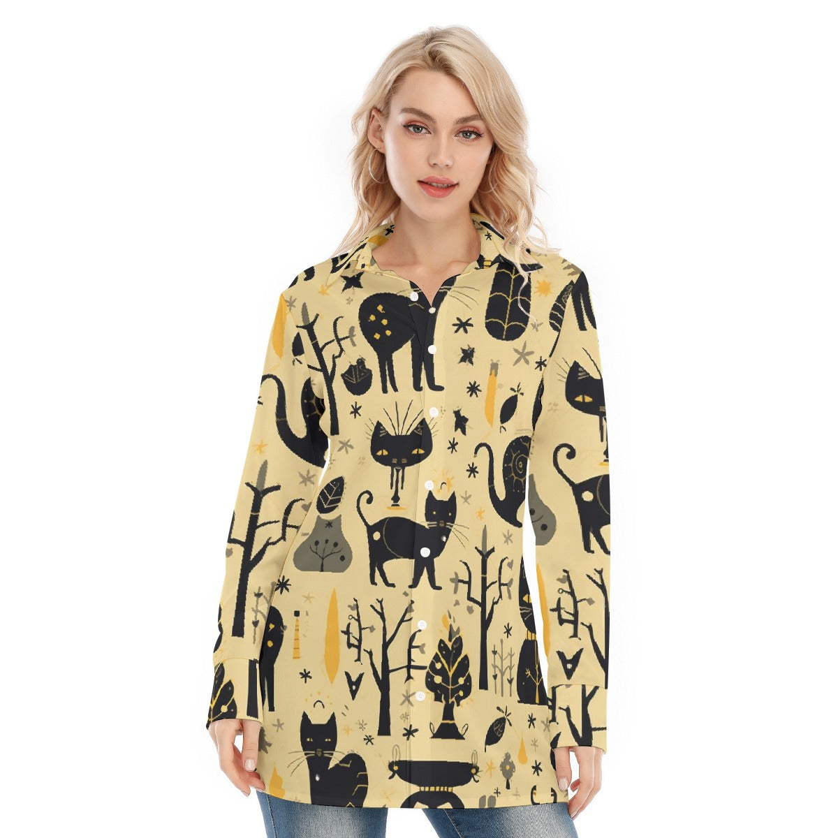 All-Over Print Women's Long Shirt