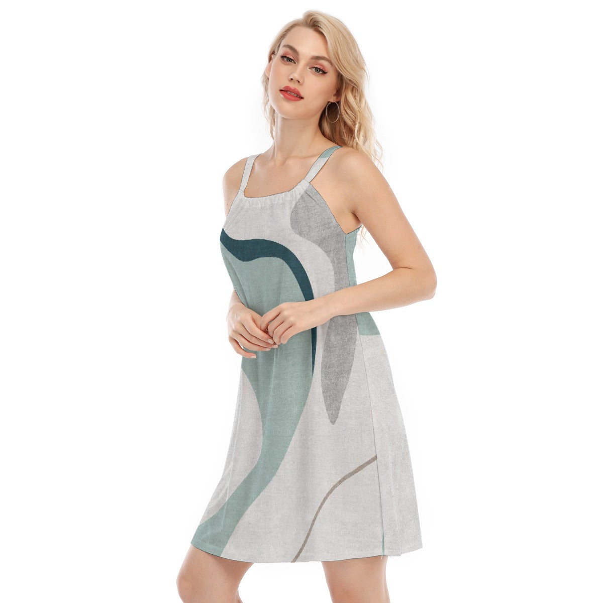 All-Over Print Women's O-neck Cami Dress