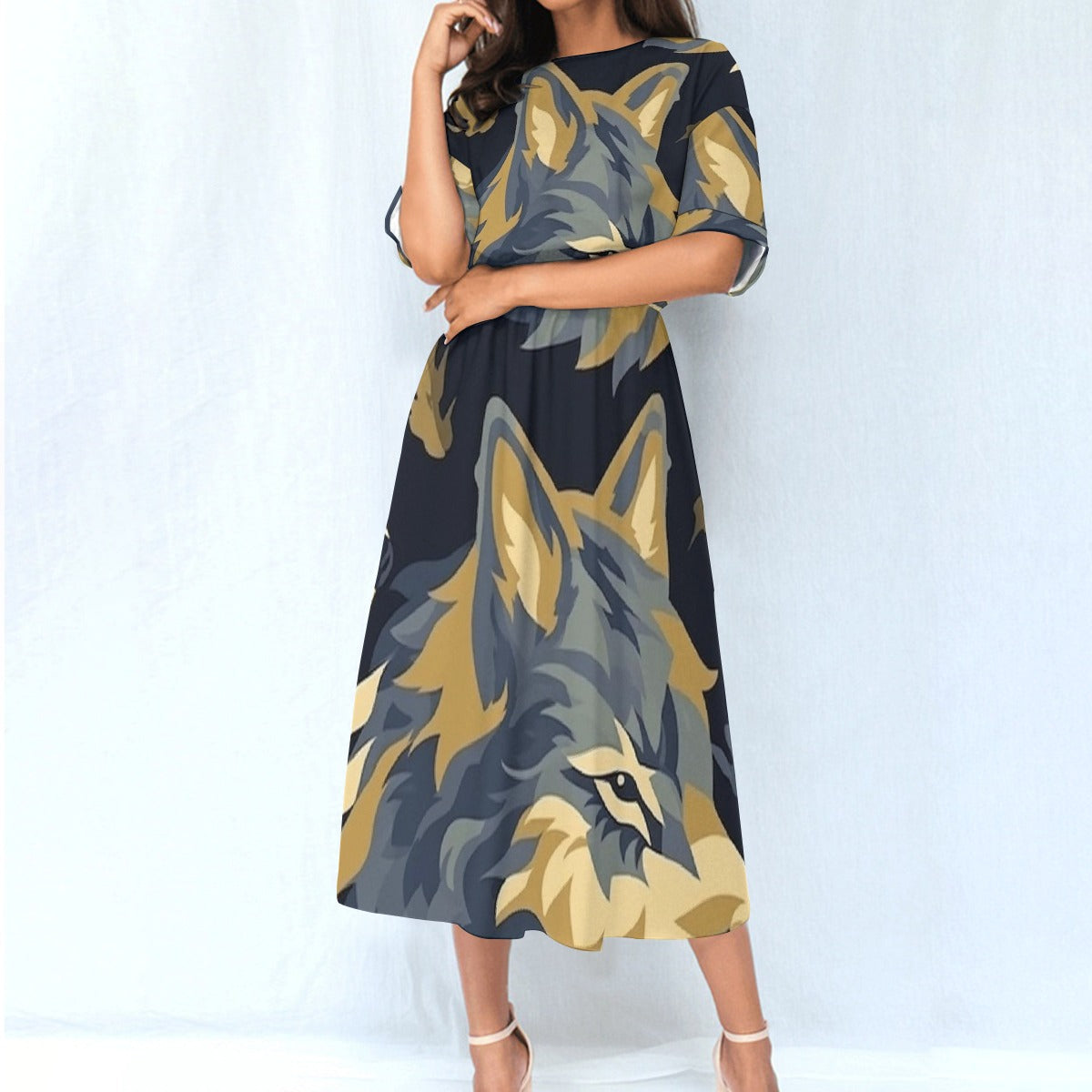 All-Over Print Women's Elastic Waist Dress