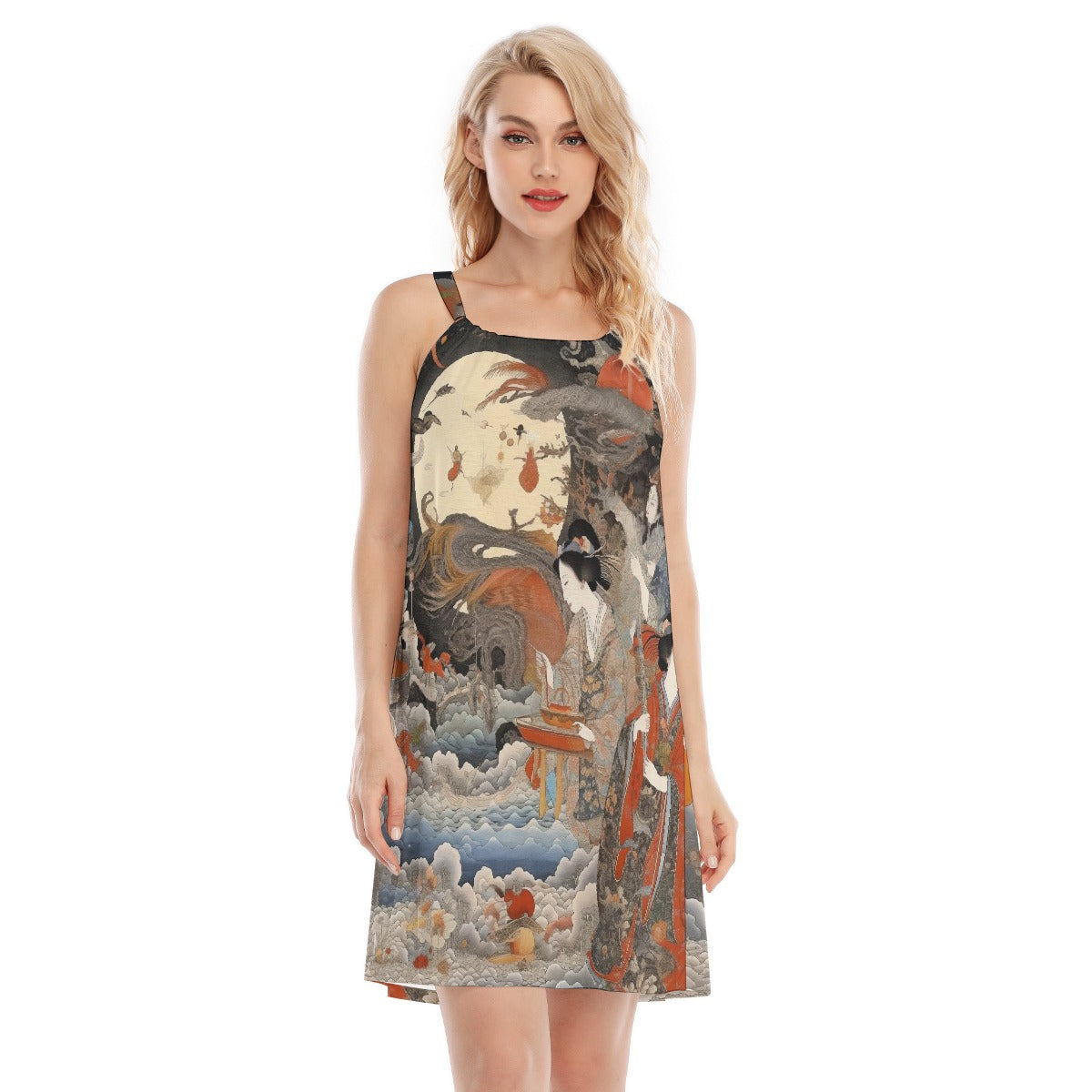 All-Over Print Women's O-neck Cami Dress