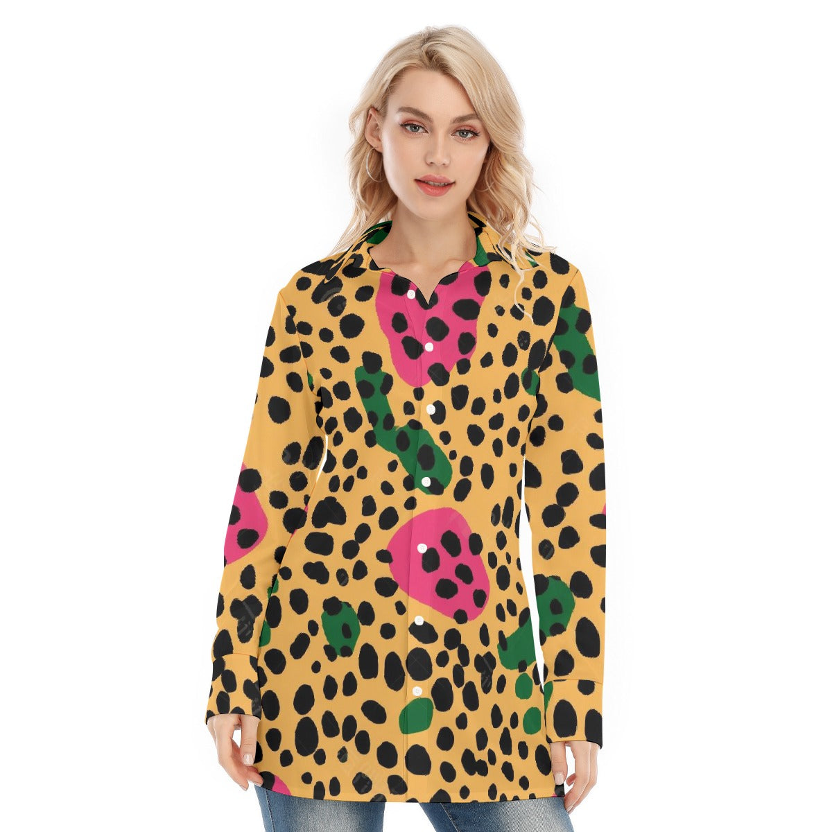 All-Over Print Women's Long Shirt