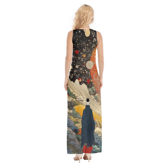 All-Over Print Women's Vest Dress | Length To Ankle