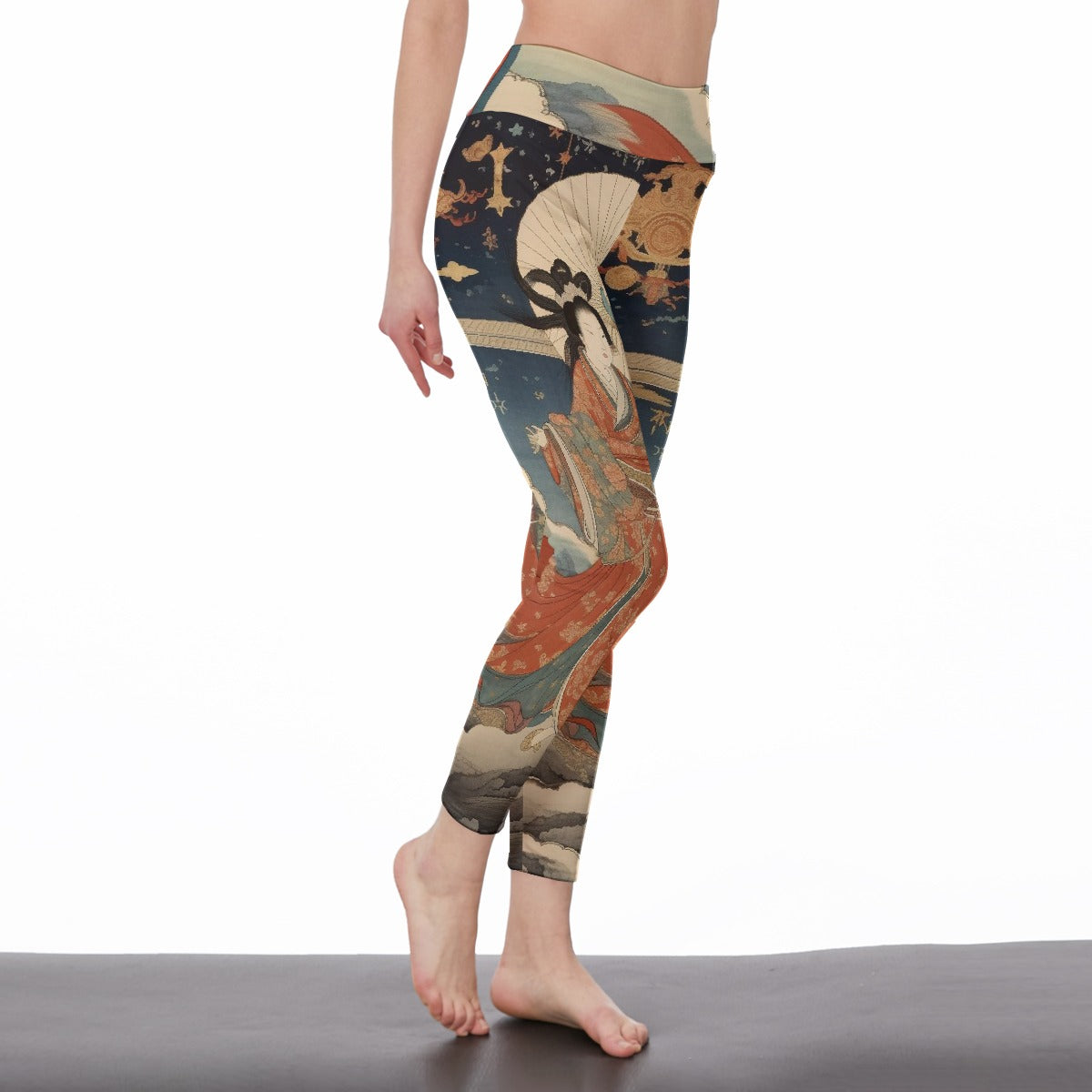 All-Over Print Women's High Waist Leggings | Side Stitch Closure