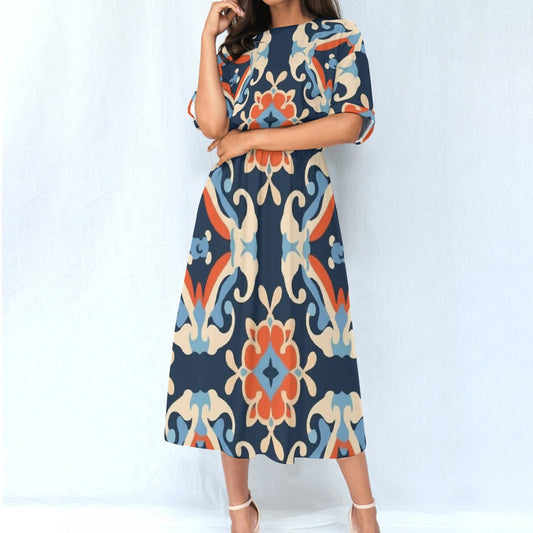 All-Over Print Women's Elastic Waist Dress