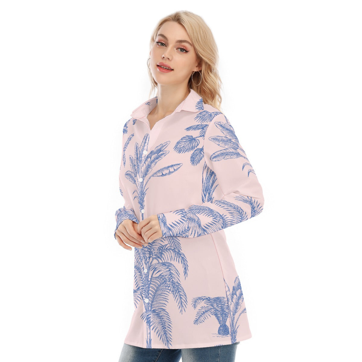 All-Over Print Women's Long Shirt