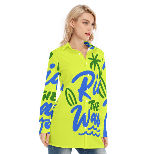 All-Over Print Women's Long Shirt