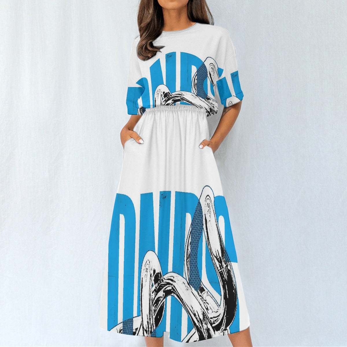 All-Over Print Women's Elastic Waist Dress