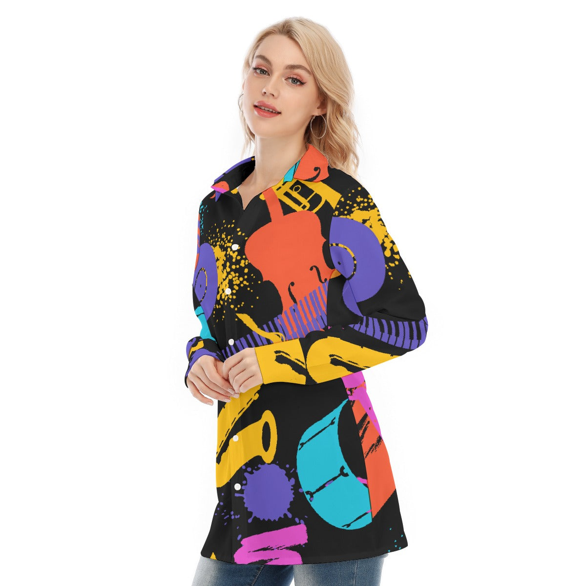 All-Over Print Women's Long Shirt