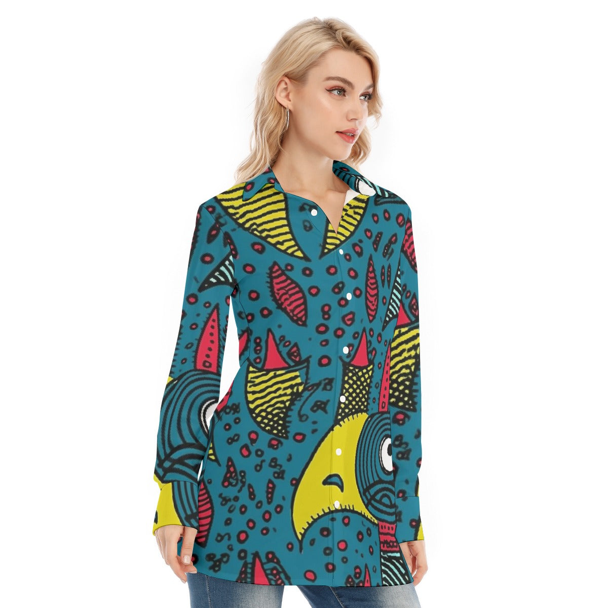 All-Over Print Women's Long Shirt