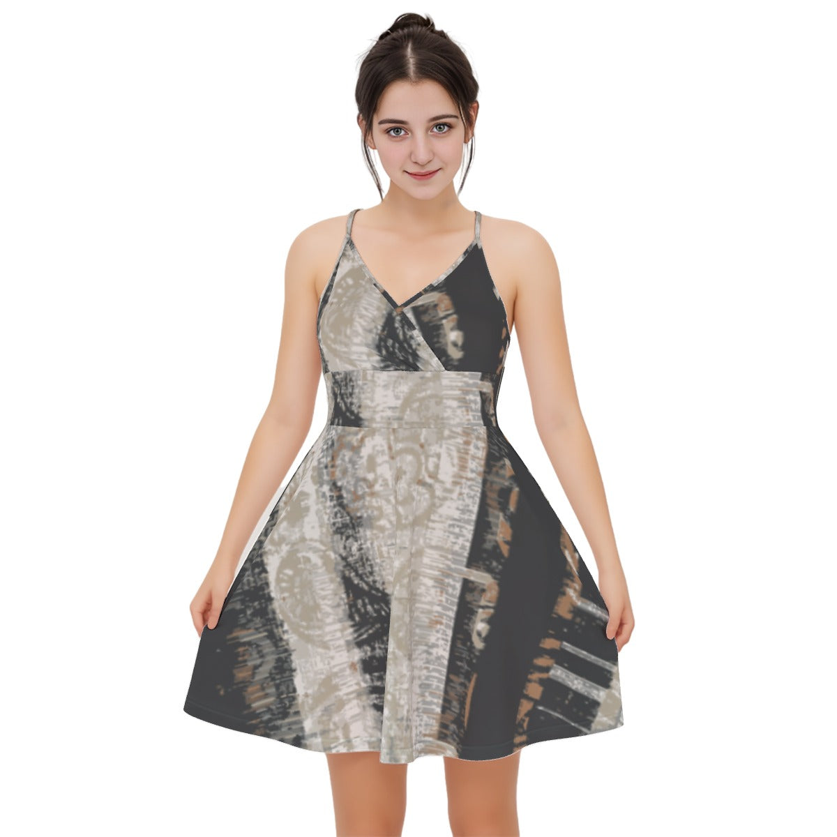 All-Over Print Women‘s Cross Cami Dress