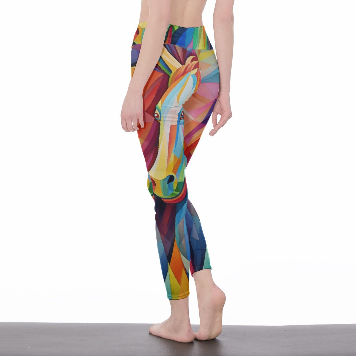 All-Over Print Women's High Waist Leggings | Side Stitch Closure