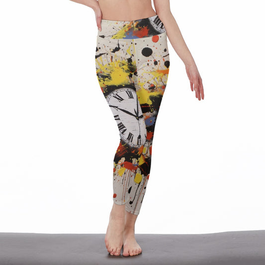 All-Over Print Women's High Waist Leggings | Side Stitch Closure