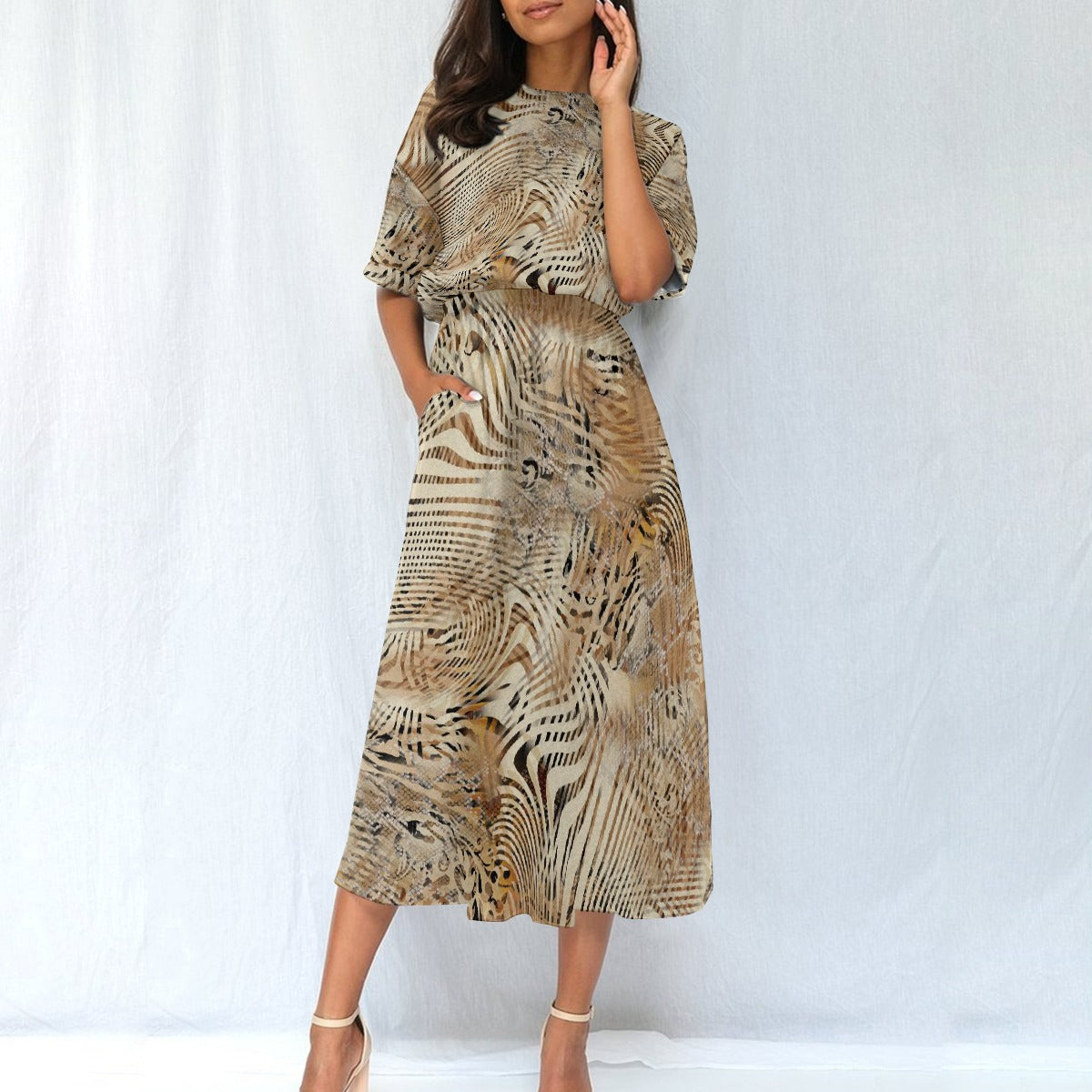 All-Over Print Women's Elastic Waist Dress