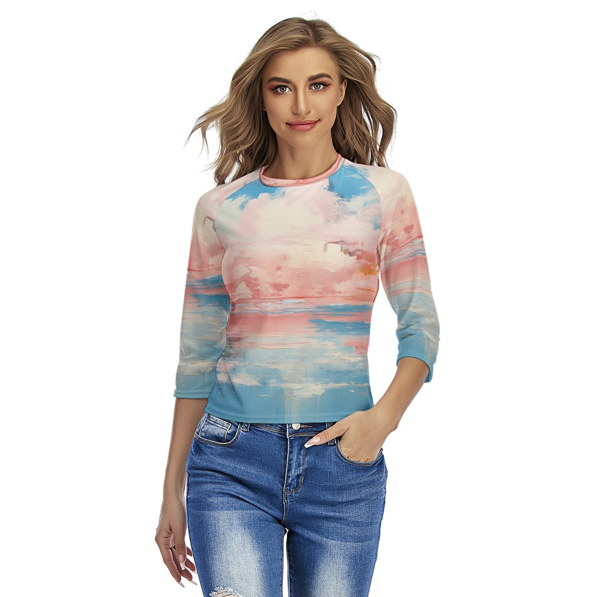 All-Over Print Women's Raglan Sleeves T-shirts