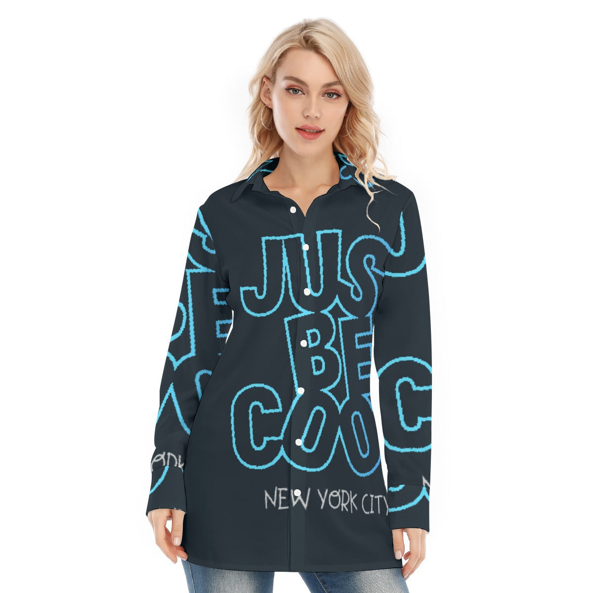 All-Over Print Women's Long Shirt