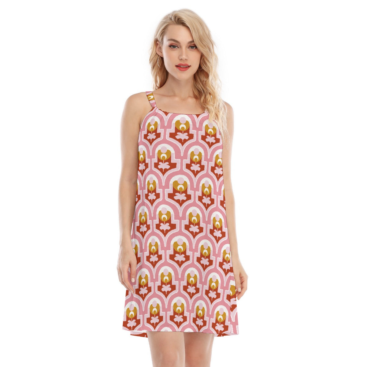 All-Over Print Women's O-neck Cami Dress