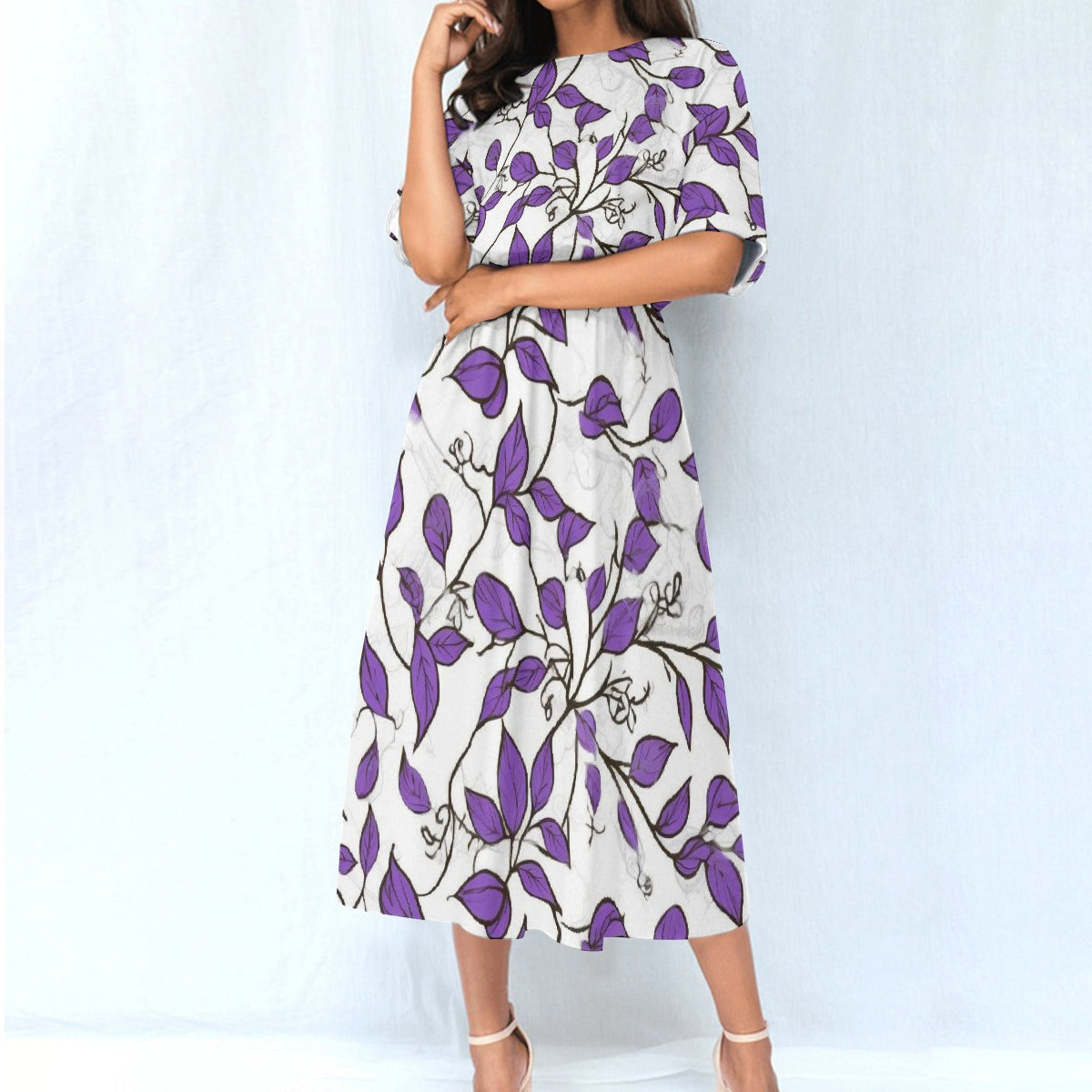 All-Over Print Women's Elastic Waist Dress