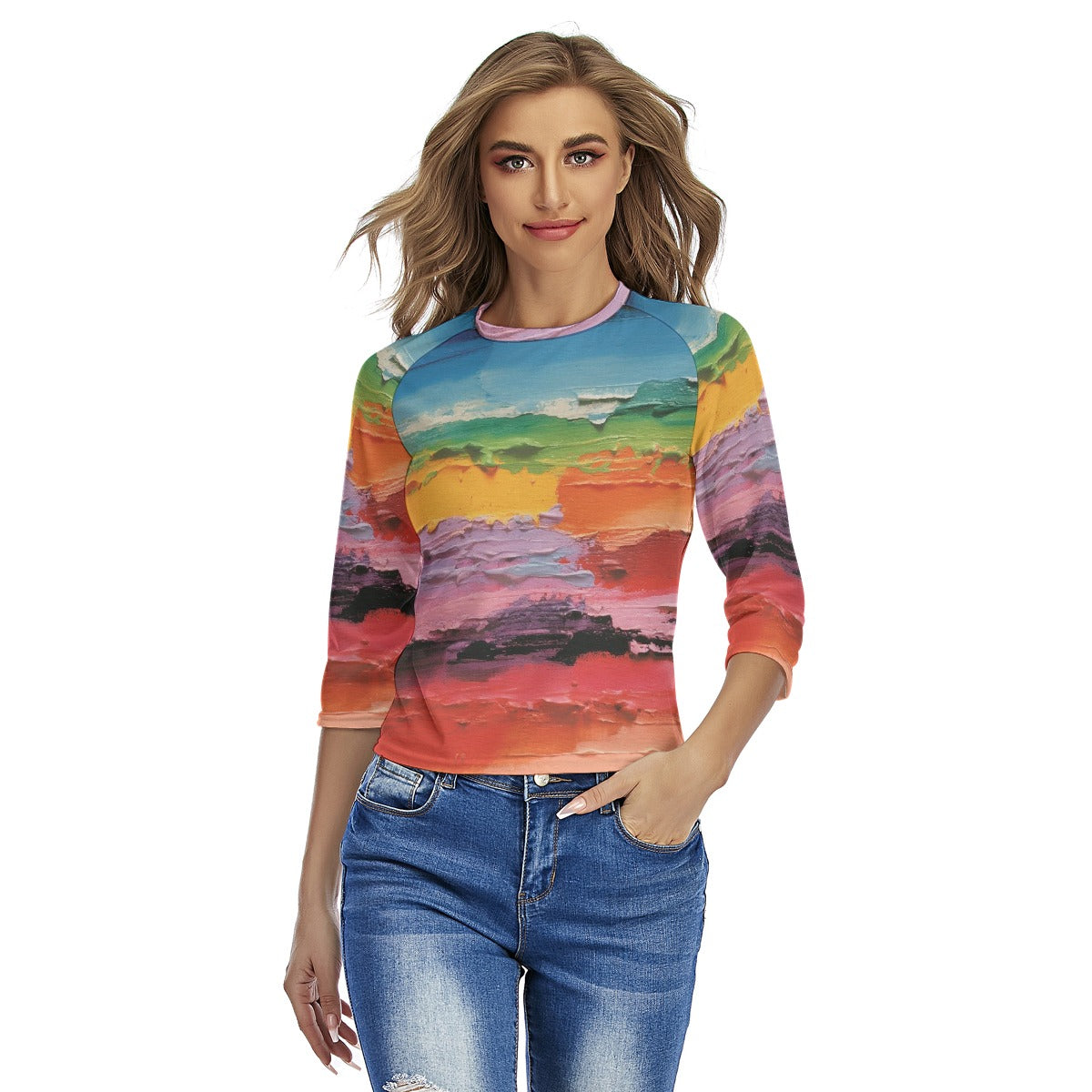 All-Over Print Women's Raglan Sleeves T-shirts