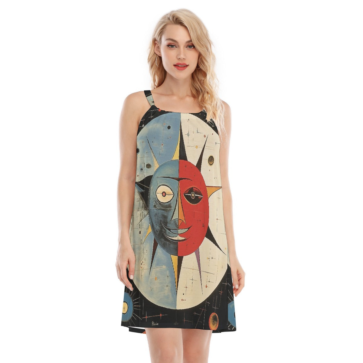 All-Over Print Women's O-neck Cami Dress