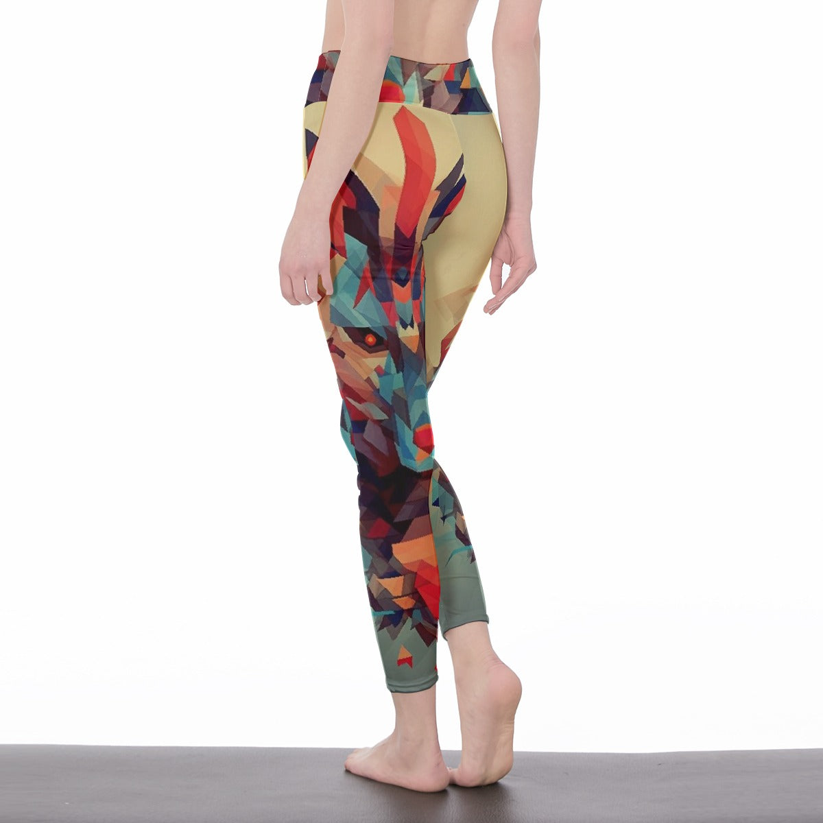 All-Over Print Women's High Waist Leggings | Side Stitch Closure