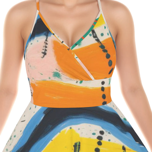 All-Over Print Women‘s Cross Cami Dress