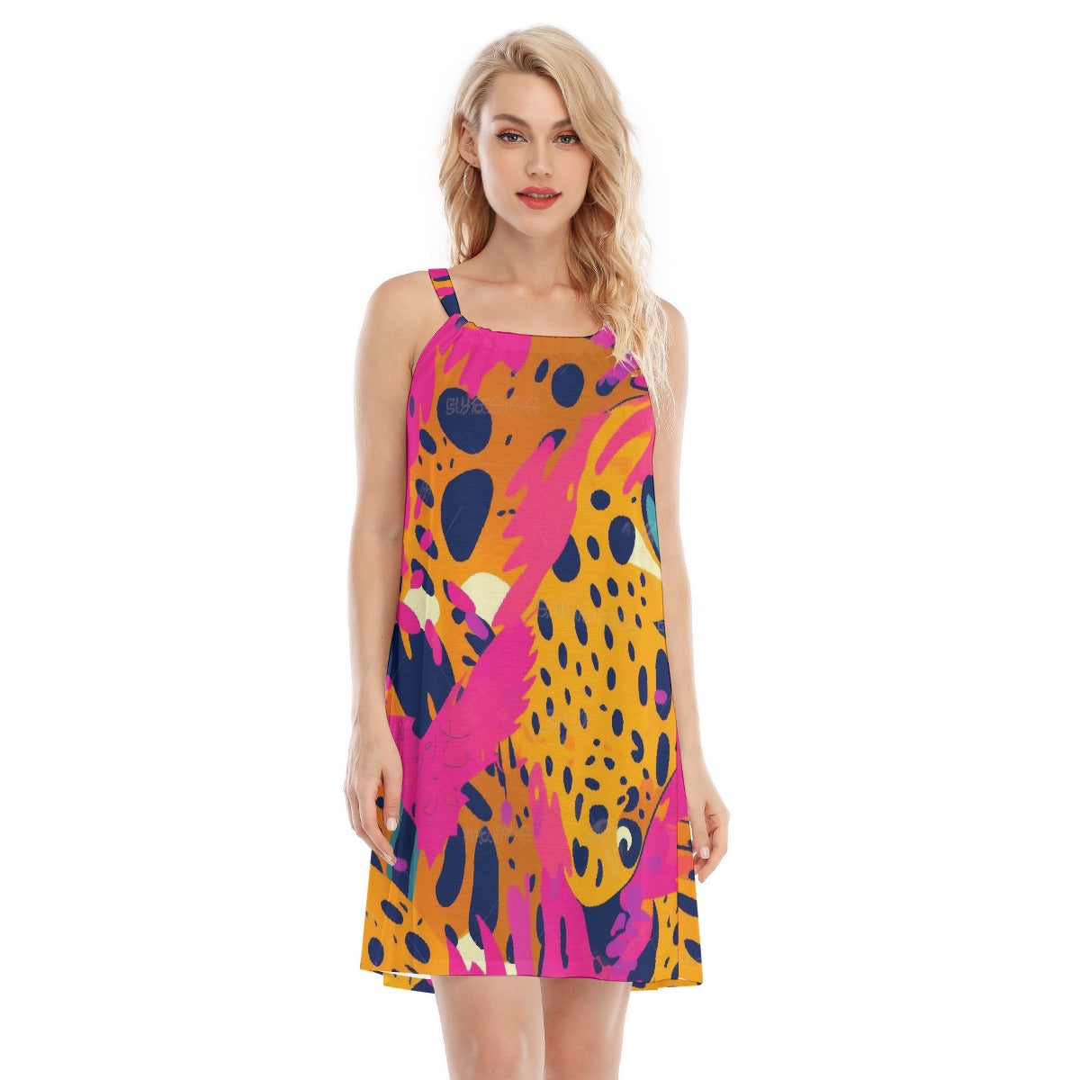 All-Over Print Women's O-neck Cami Dress