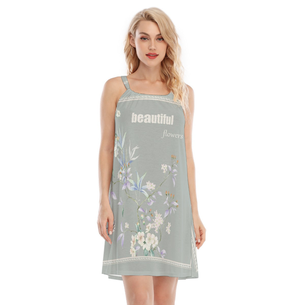 All-Over Print Women's O-neck Cami Dress