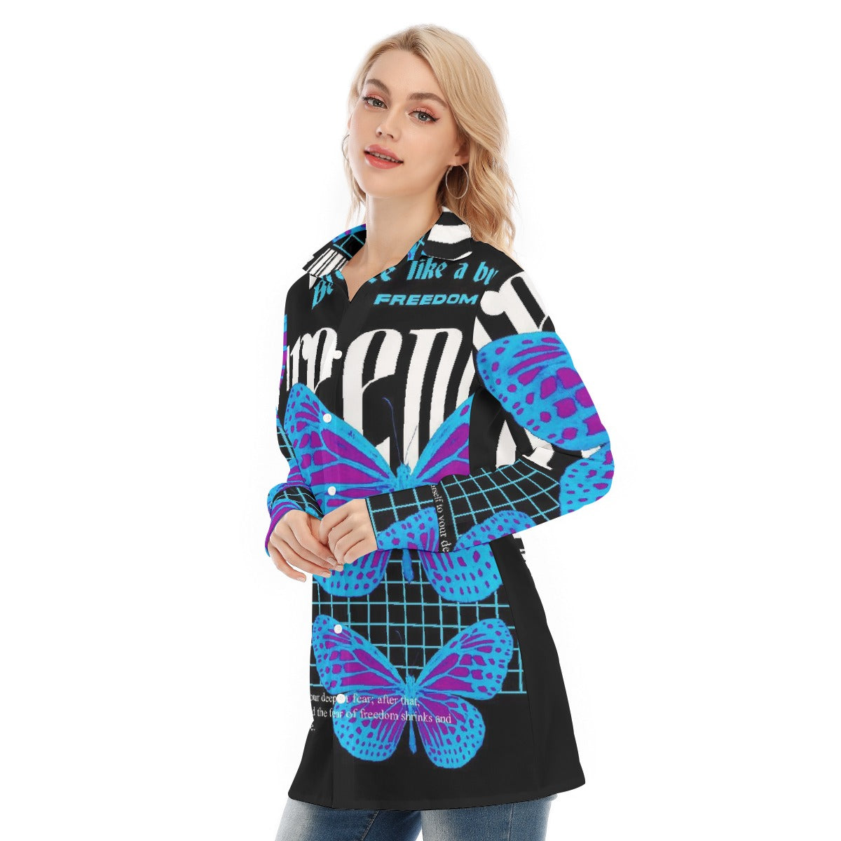 All-Over Print Women's Long Shirt