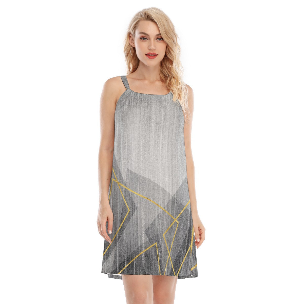 All-Over Print Women's O-neck Cami Dress