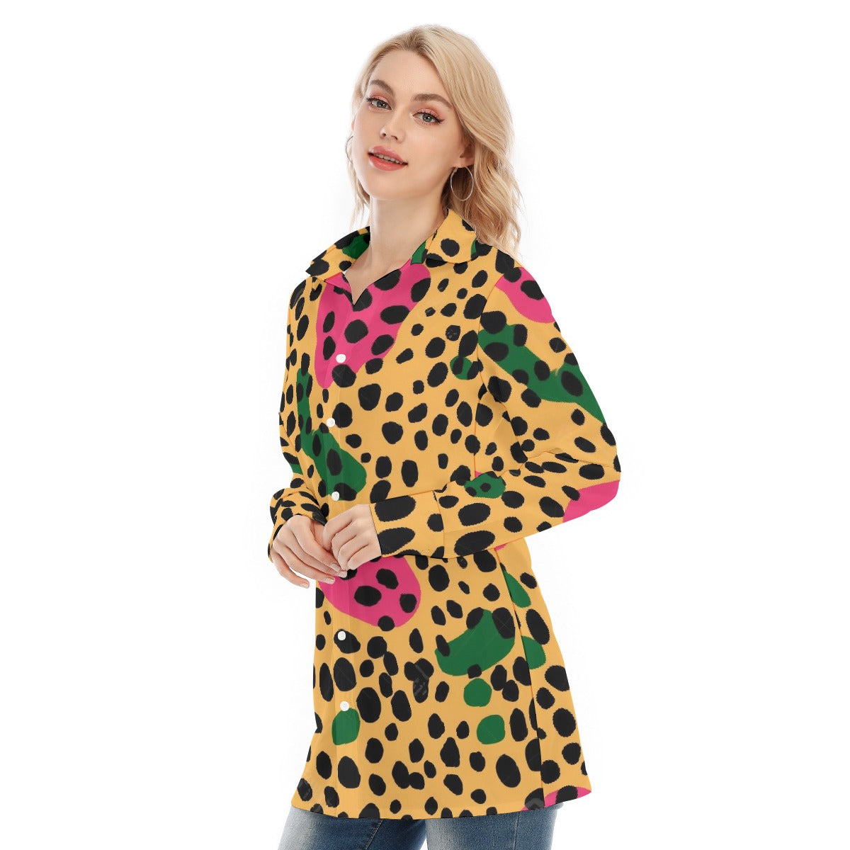 All-Over Print Women's Long Shirt