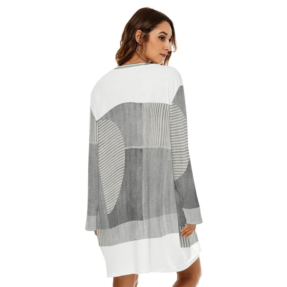 All-Over Print  Women's Loose Crew Neck Dress