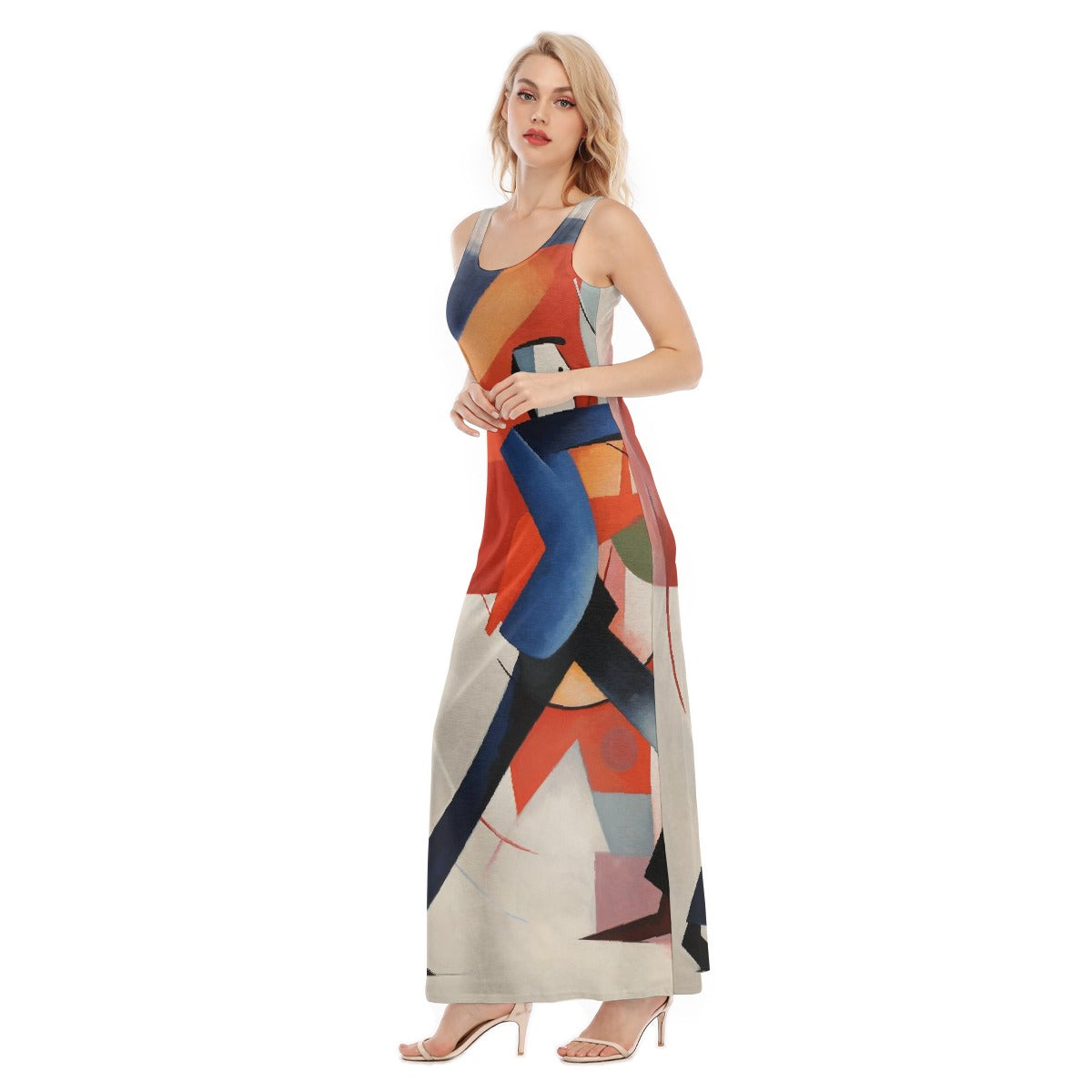 All-Over Print Women's Vest Dress | Length To Ankle