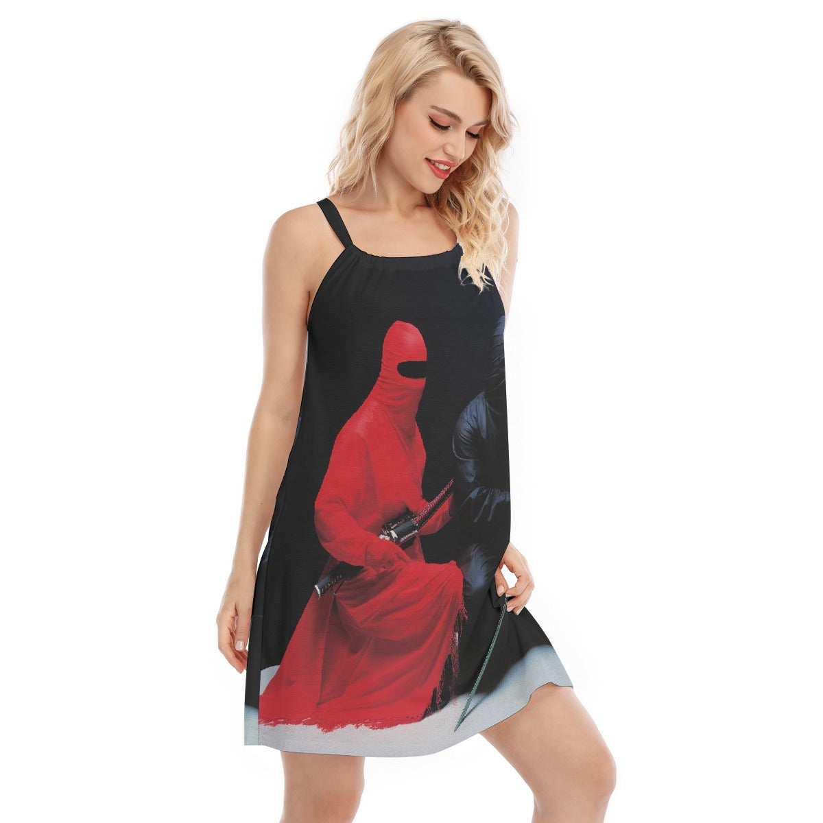 All-Over Print Women's O-neck Cami Dress