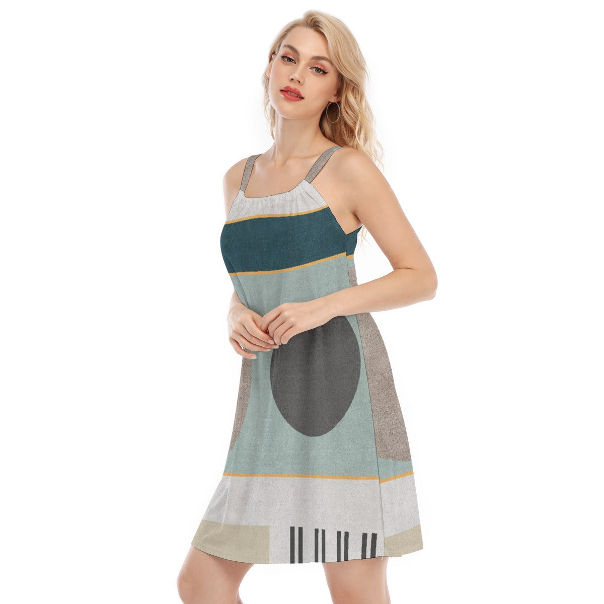 All-Over Print Women's O-neck Cami Dress