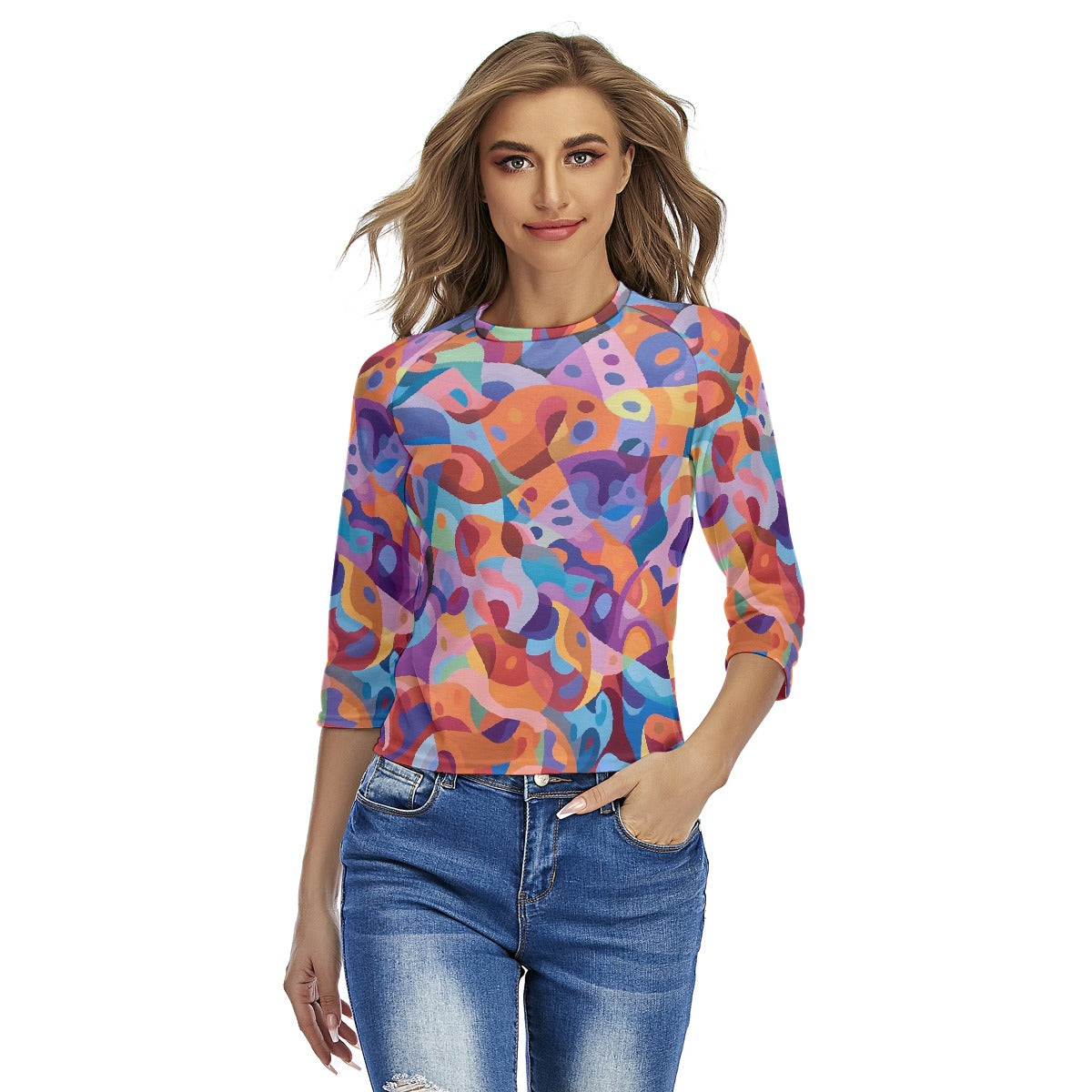 All-Over Print Women's Raglan Sleeves T-shirts