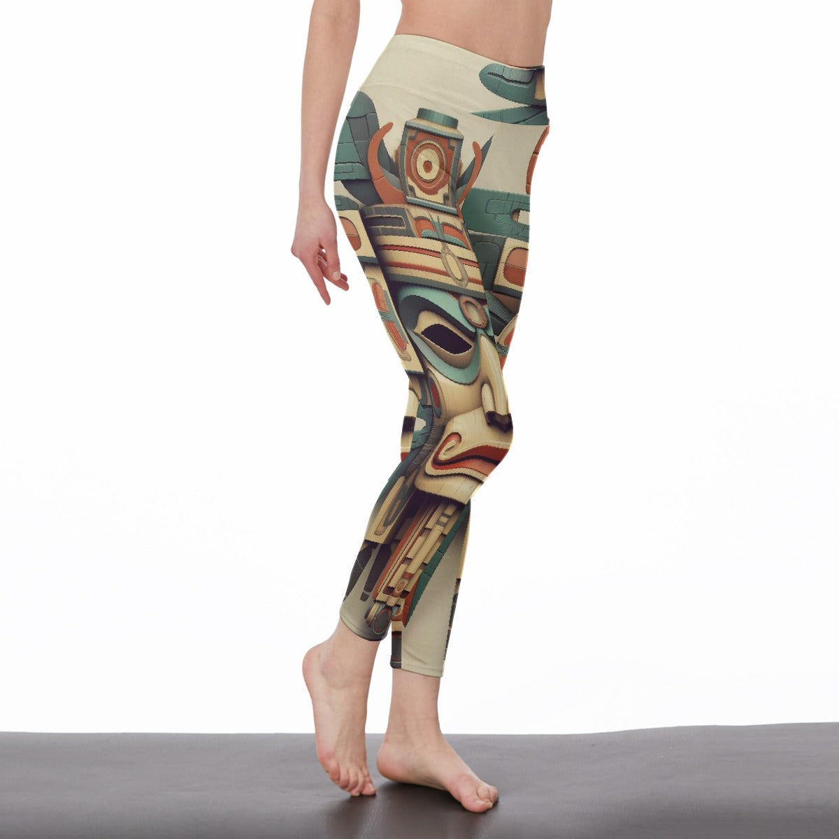 All-Over Print Women's High Waist Leggings | Side Stitch Closure